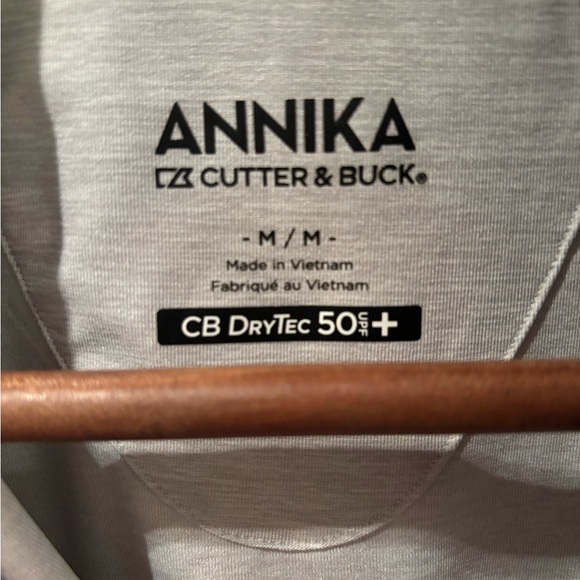 CUTTER & BUCK women’s drytec moisture wicking 50+ UPF cap sleeve golf top size M - Picture 3 of 4